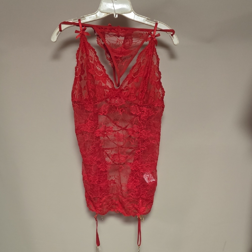 Red Lace Lingerie Set